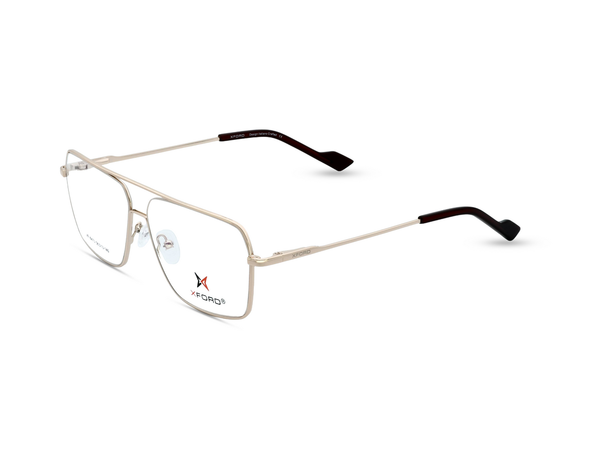 Matte Gold Front with Black Temples