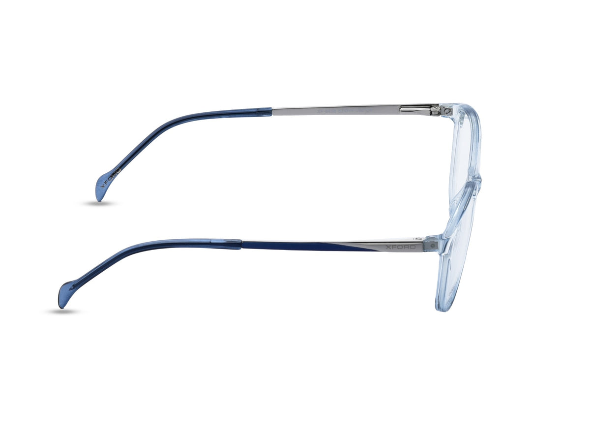 Crystal Blue with Silver-Navy Temples