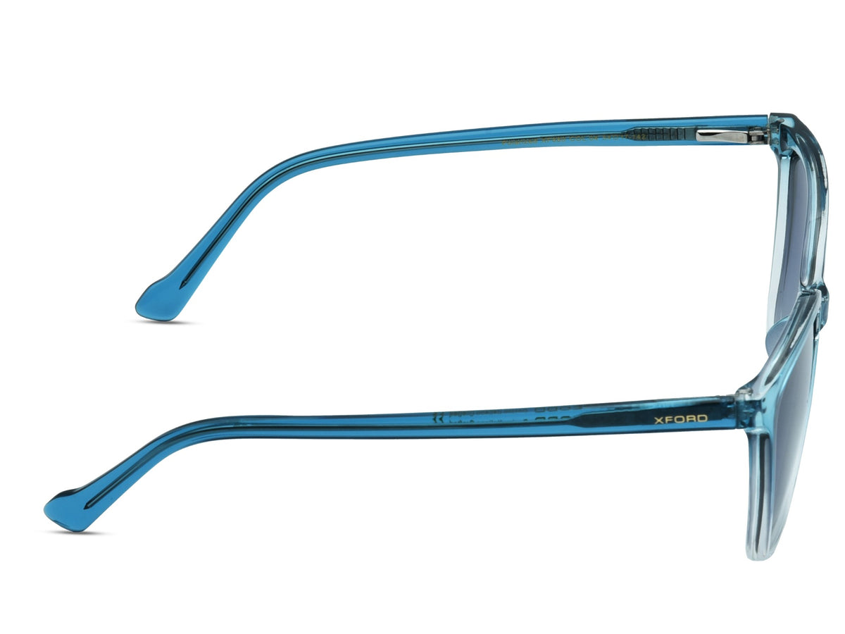 Translucent Turquoise Blue & Clear	
