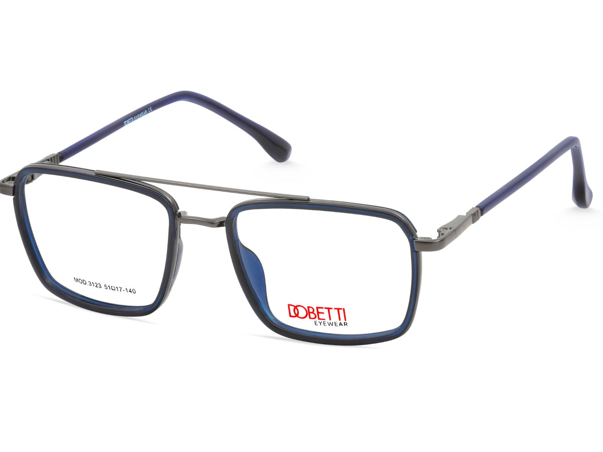 Gunmetal Grey & Crystal Navy Blue