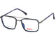 Gunmetal Grey & Crystal Navy Blue