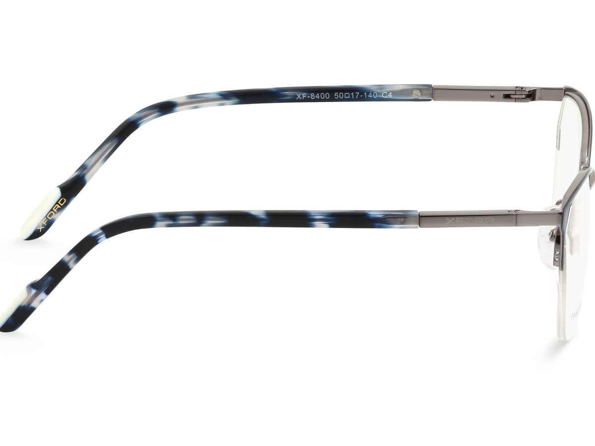 Gunmetal Grey & Matte Navy Blue Browline