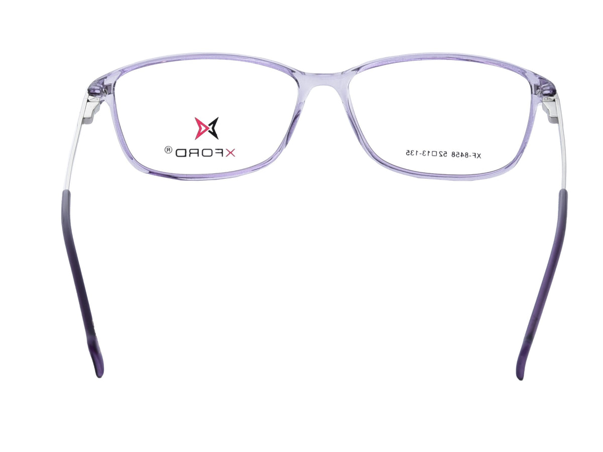 Transparent Purple with Silver Metal Temples