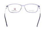 Transparent Purple with Silver Metal Temples