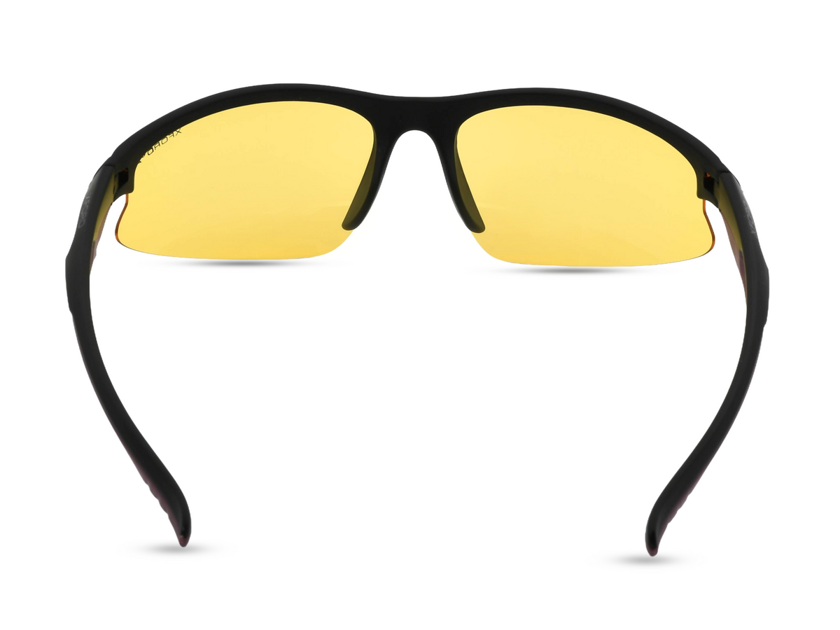 Matte Black / Burgundy Temple- Yellow