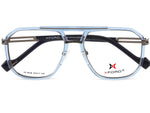 Transparent Ice Blue & Brushed Gunmetal Grey
