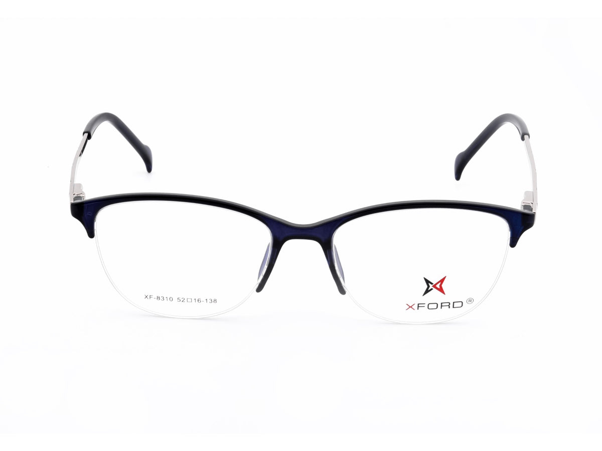 Glossy Deep Blue brow-line frame