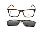 Brown Havana Frame with Dark brown Clip-On