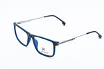 
BLUE WITH SILVER METAL SIDE