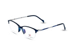 Glossy Deep Blue brow-line frame