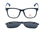 Matte Navy Blue with Electric Blue Accents