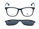 Matte Navy Blue with Electric Blue Accents