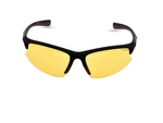 Matte Black / Burgundy Temple- Yellow