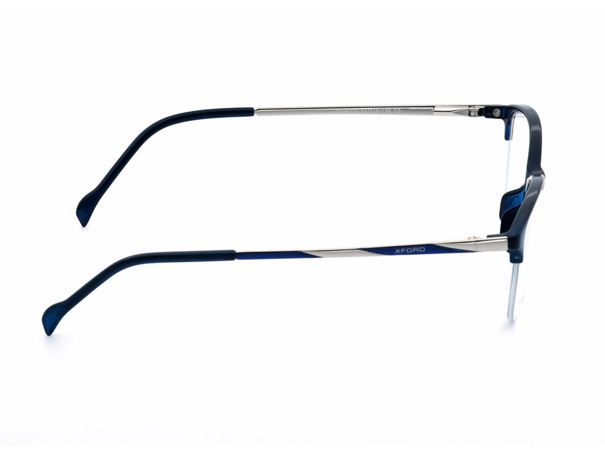 Glossy Deep Blue brow-line frame