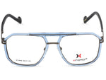 Transparent Ice Blue & Brushed Gunmetal Grey