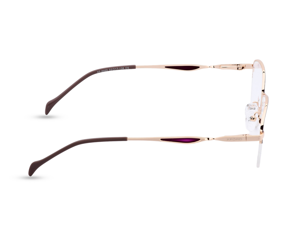 Rose Gold with Brown Temples