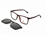 Brown Havana Frame with Dark brown Clip-On