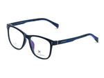 Matte Navy Blue with Electric Blue Accents