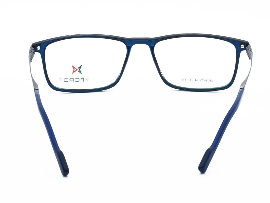 Transparent Blue with Gunmetal Grey Temples.