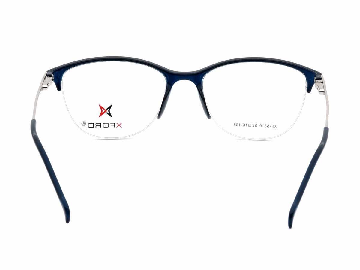 Glossy Deep Blue brow-line frame