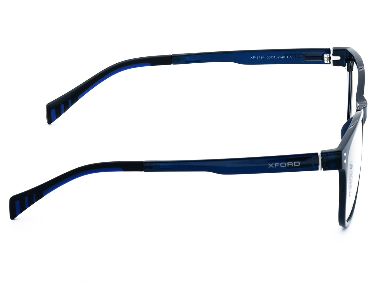 Matte Navy Blue with Electric Blue Accents