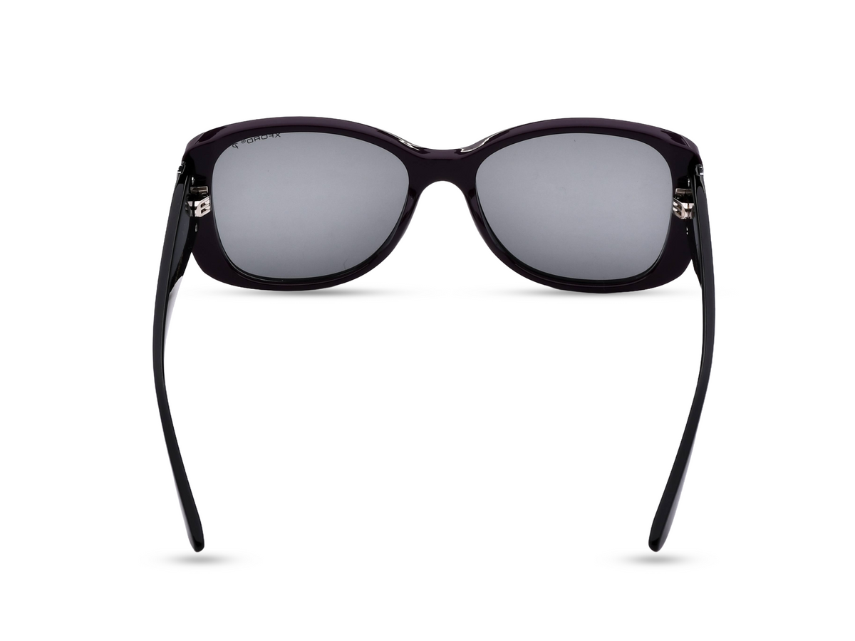 Dark plum front with black temples	