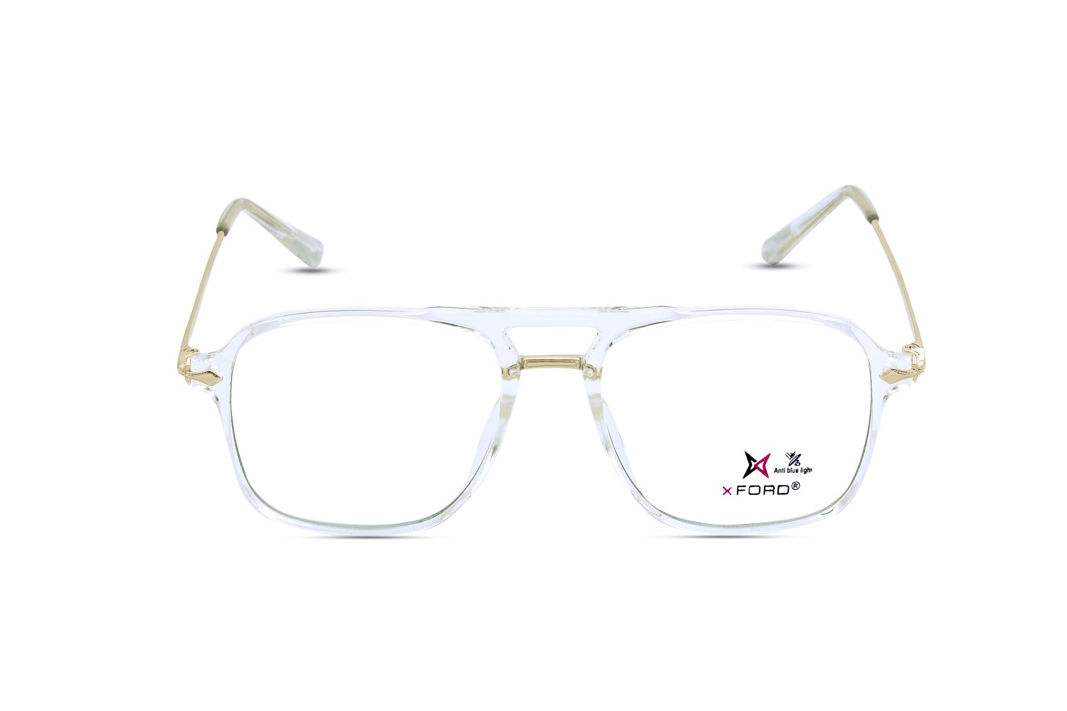 TRANSPARENT WITH GOLD METAL SIDE