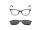 Transparent Wine Red with Smoke Black Clip-On