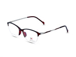 Deep Wine Red brow-line frame