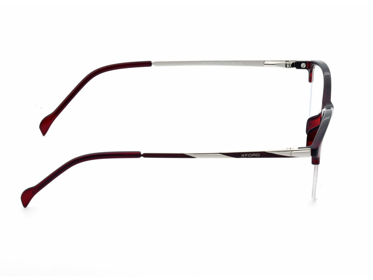 Deep Wine Red brow-line frame