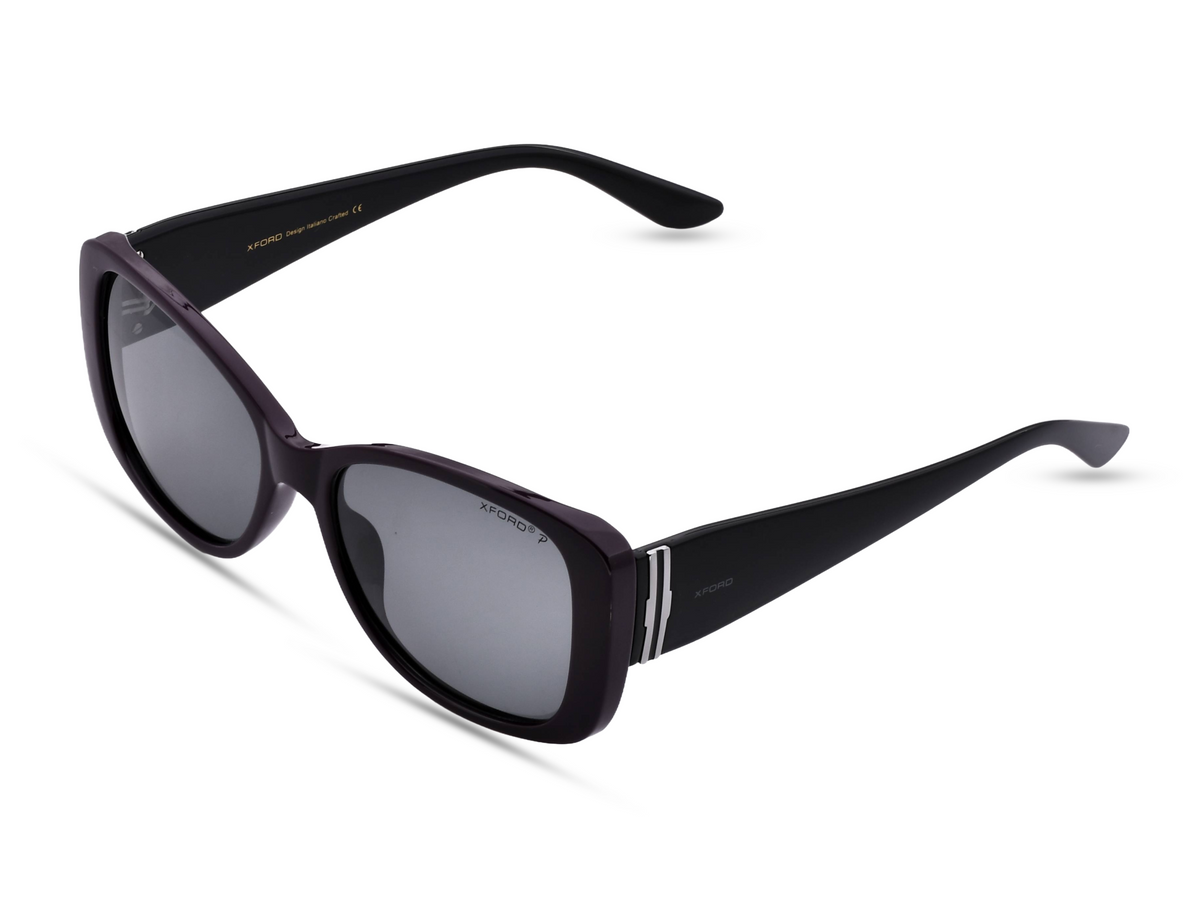 Dark plum front with black temples	