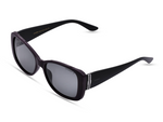 Dark plum front with black temples	