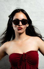 Matte BLACK with Wood Brown Temples