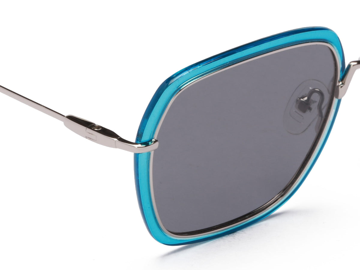 SILVER WITH BLUE